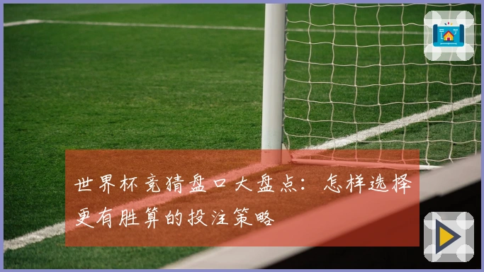 世界杯竞猜盘口大盘点：怎样选择更有胜算的投注策略